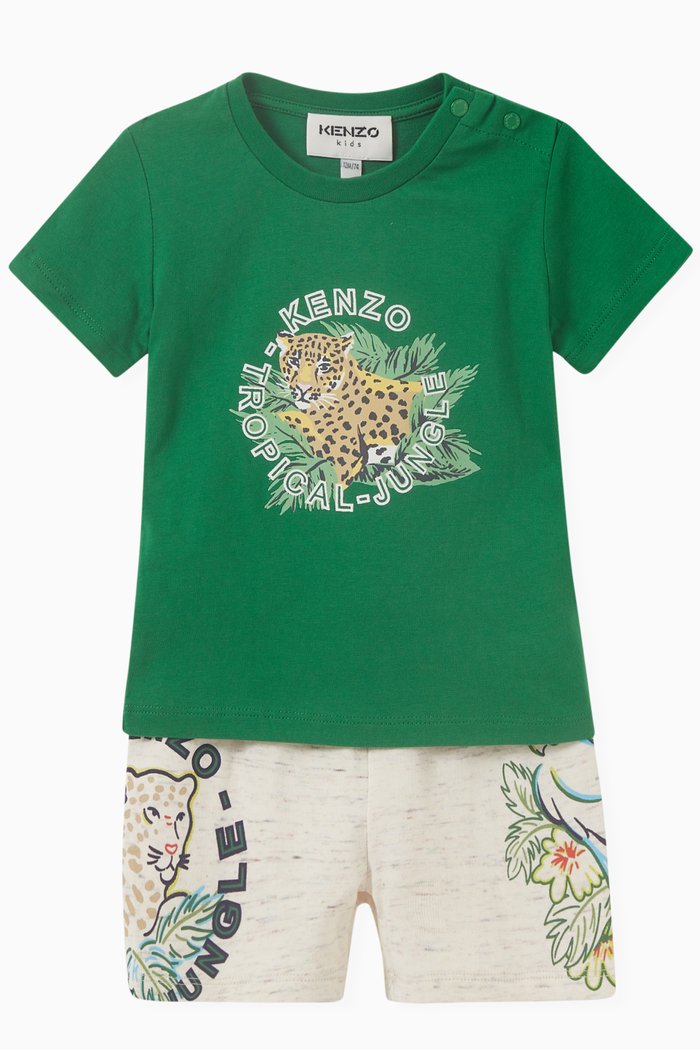 

Tropical Jungle Set in Cotton, Multicolour