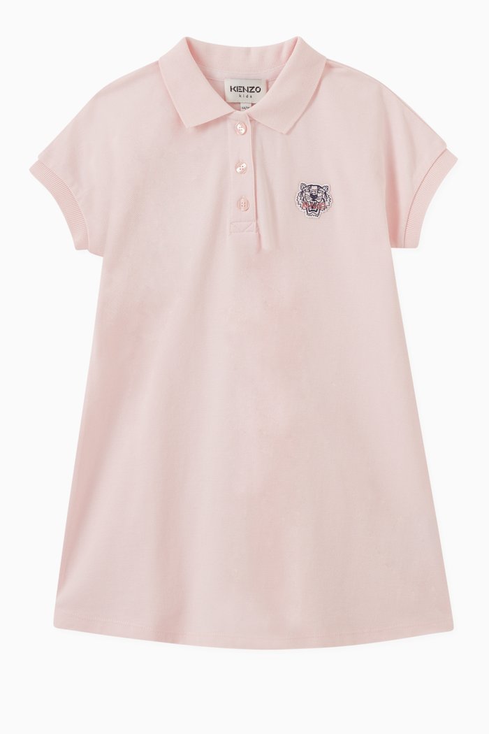 

Polo Dress in Cotton, Pink