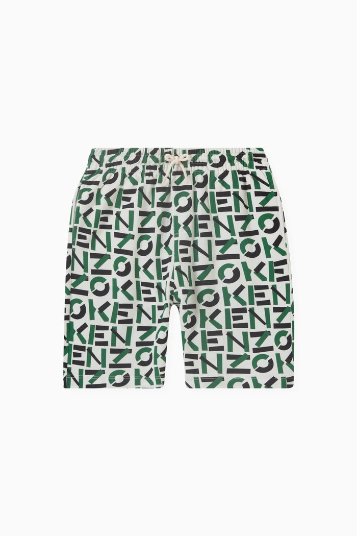 

Logo Print Shorts in Cotton, Neutral