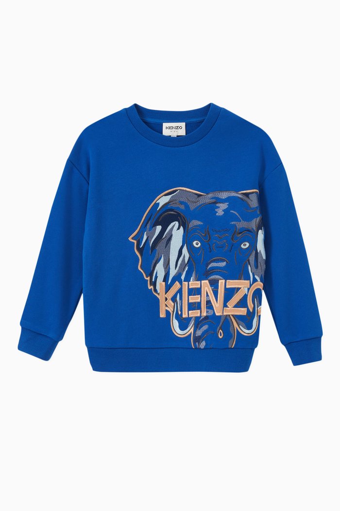 Elephant Sweatshirt, Blue