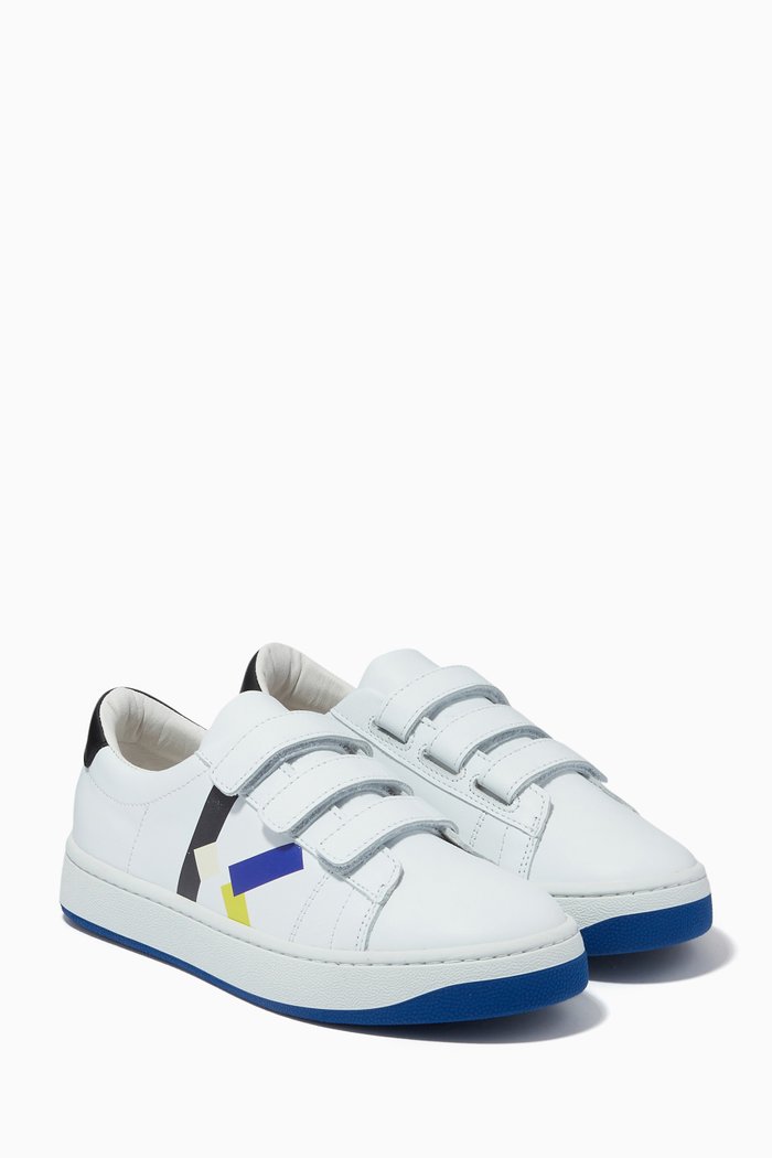 

Side-Logo Velcro Sneakers, White