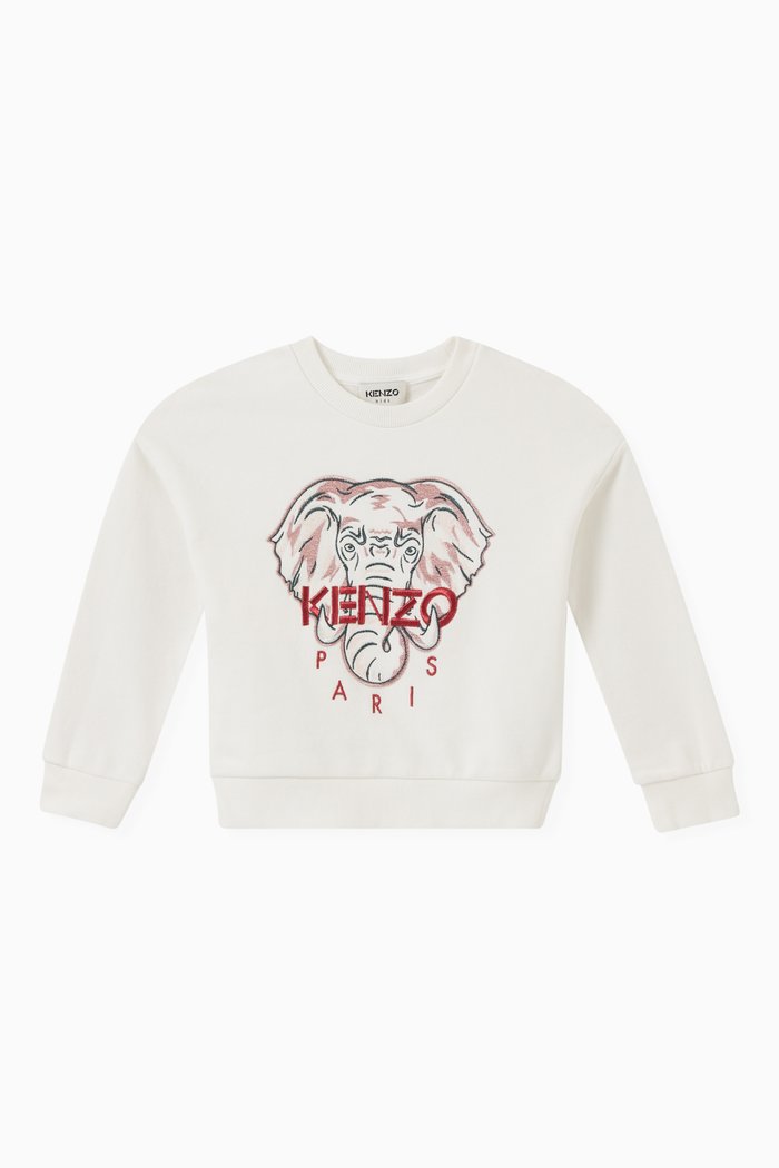 Logo-embroidered Sweatshirt in Cotton, Pink