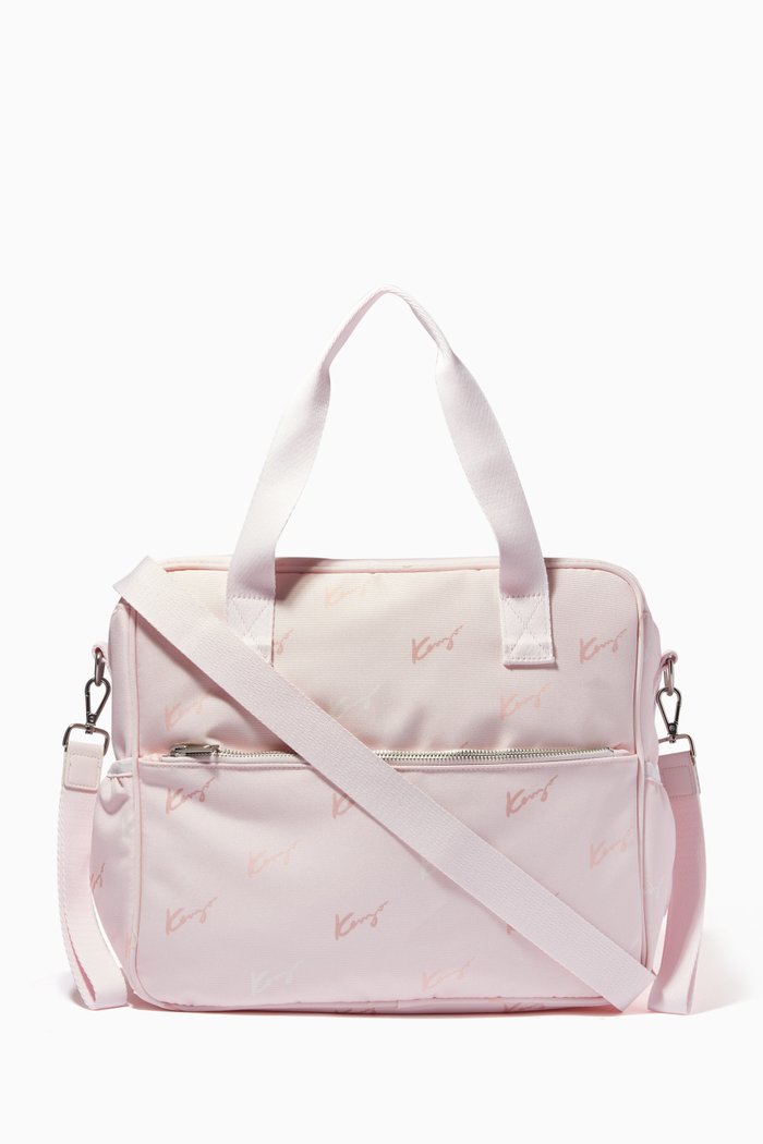 

All-Over Print Diaper Bag and Changing Mat, Pink