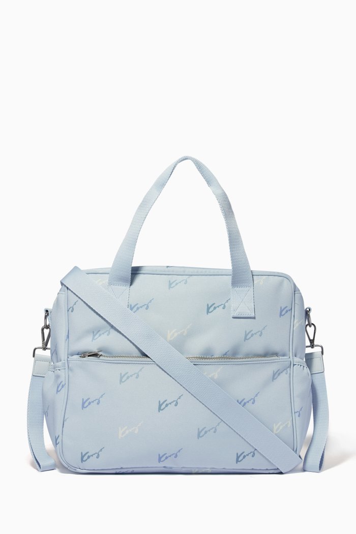 

All-Over Print Diaper Bag and Changing Mat, Blue