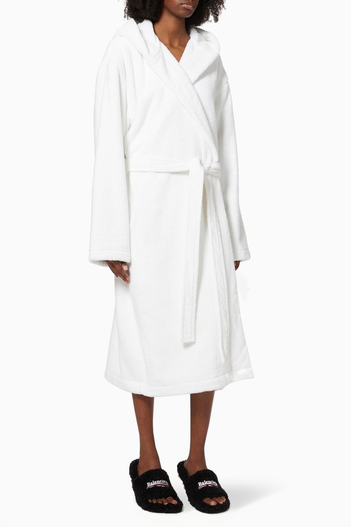 

Dubai Bathrobe in Terrycloth Cotton, White