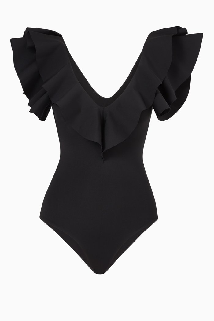 

Santa One Piece Swimsuit in Lycra, Black