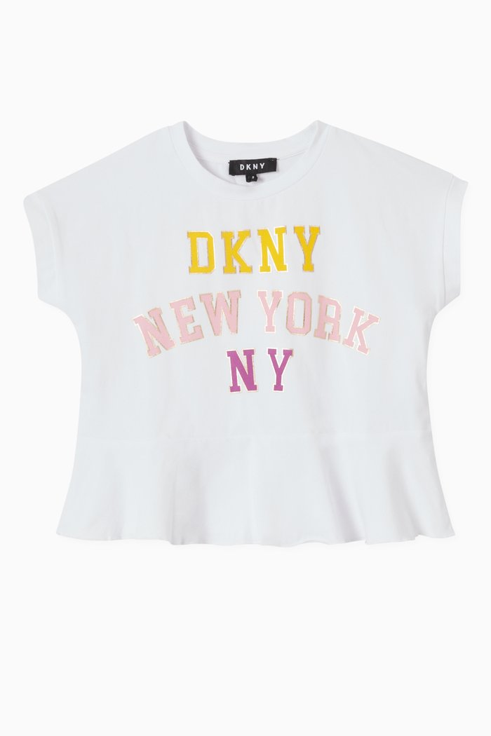 

Multicolor Logo Print T-shirt in Cotton Jersey, White