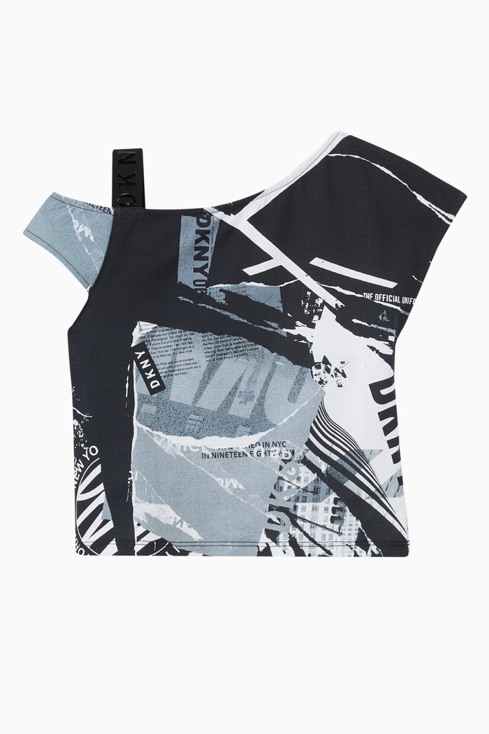 

Asymmetrical T-Shirt in Jersey, Multicolour