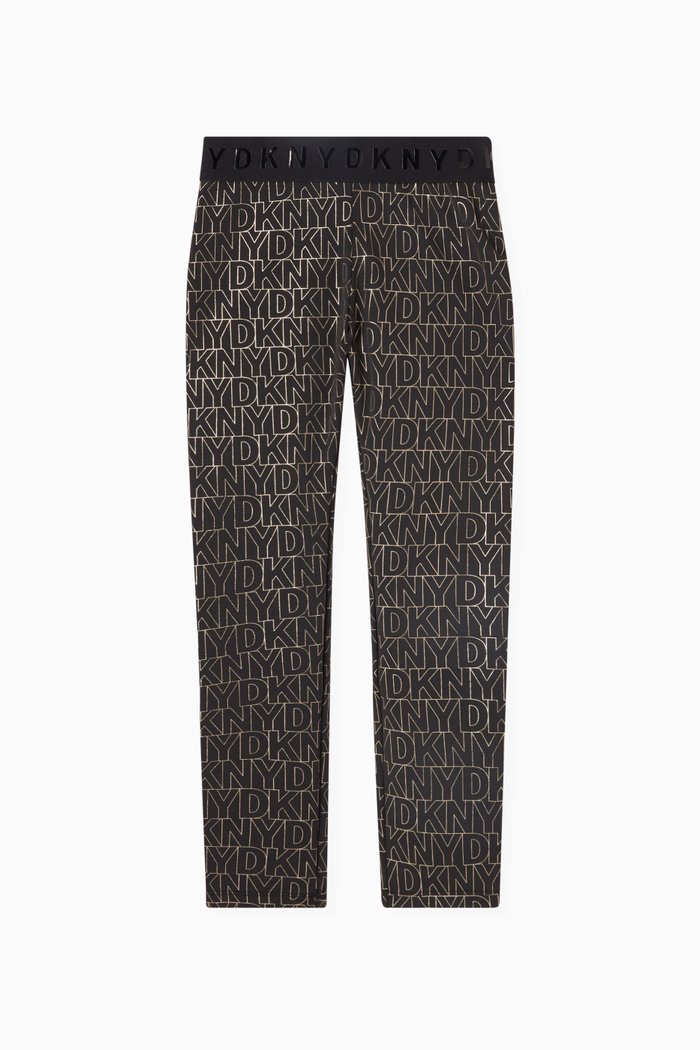 

Logo Print Leggings in Nylon, Black