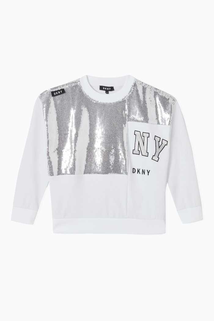 

Sequin Embellished Sweatshirt in Viscose, Multicolour