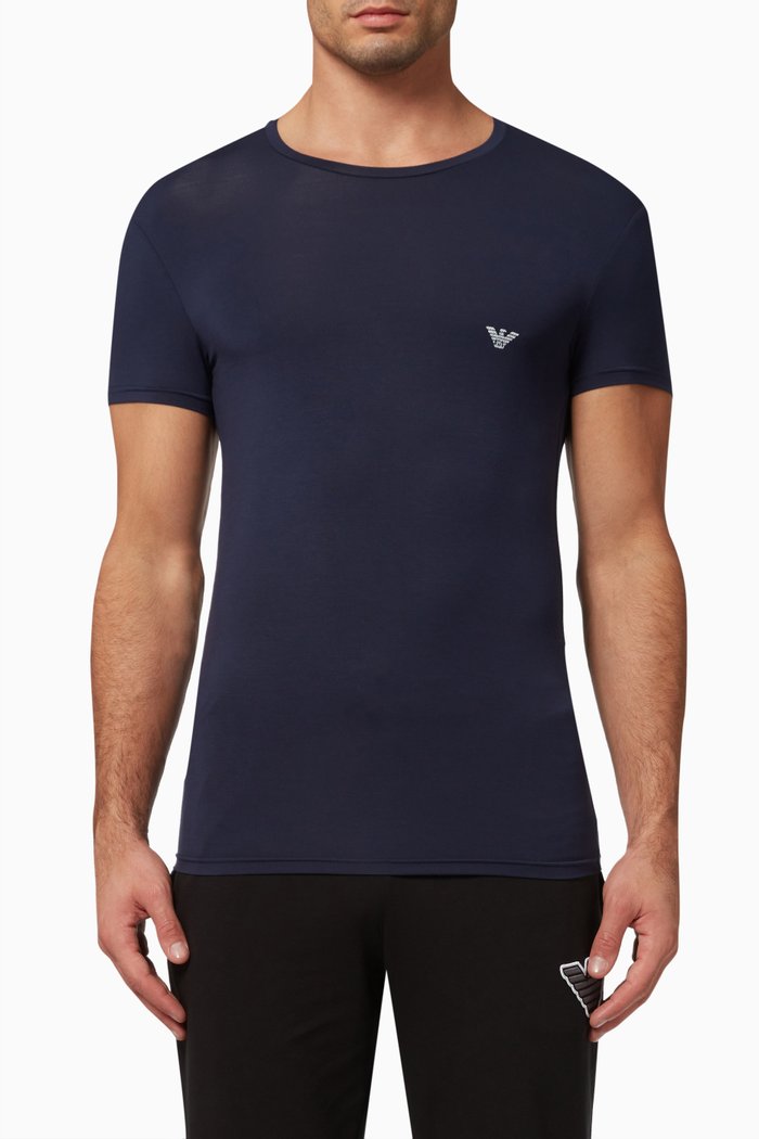 

Logo T-Shirt in Jersey, Blue