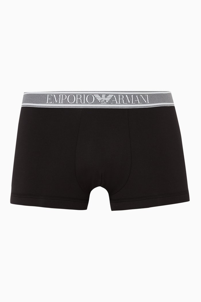 Boxers in Knit Cotton, Black