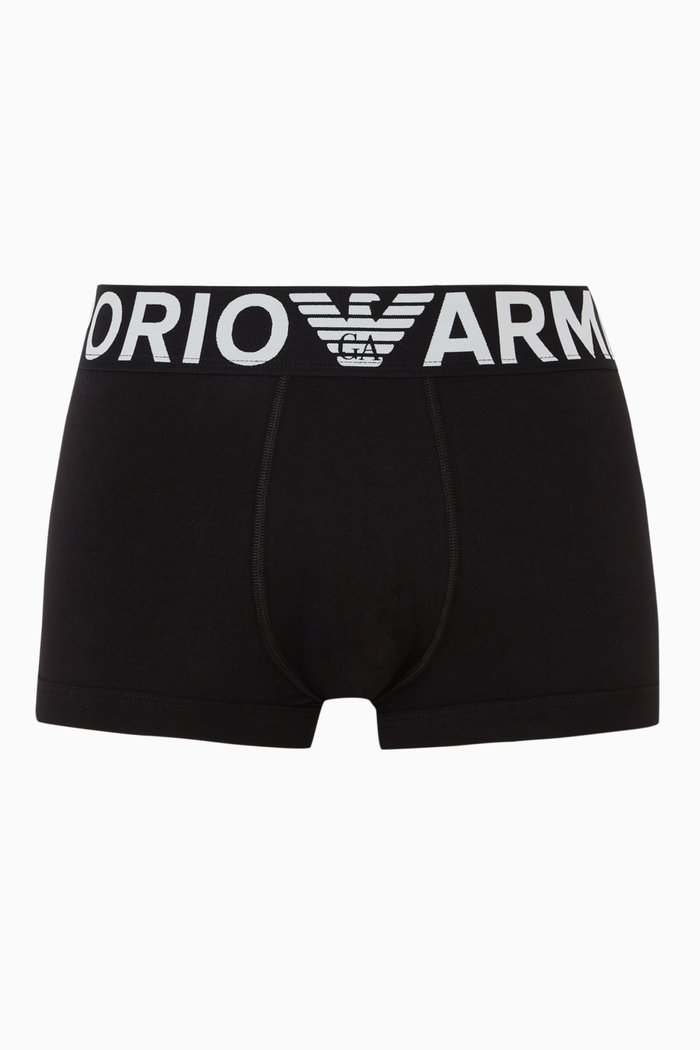 

Boxer Briefs in Knit Cotton, Black