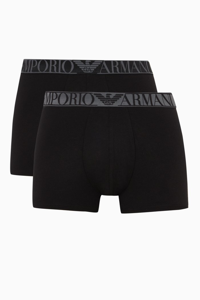 

Boxers in Cotton, Set of 2, Black