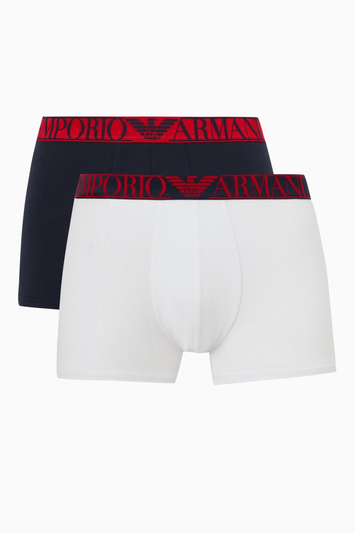 

Boxers in Cotton, Set of 2, White