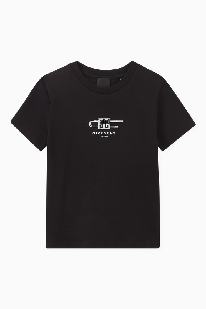 

Logo Print T-Shirt in Cotton, Black