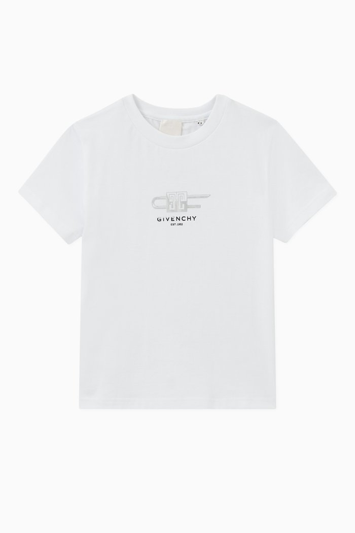 

Logo Print T-Shirt in Cotton, White