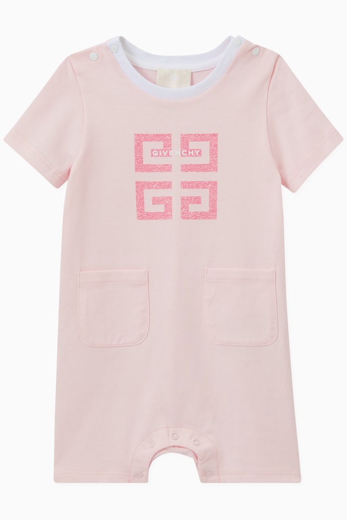 

4G Print Romper in Jersey, Pink