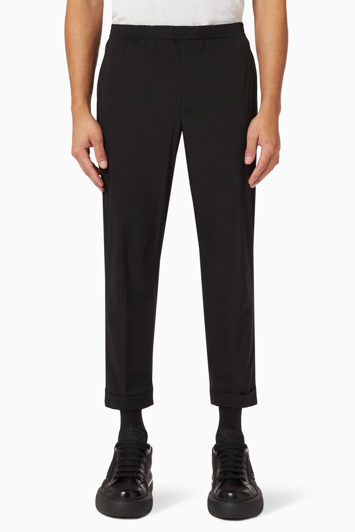 

Slim Trousers in Nylon, Black