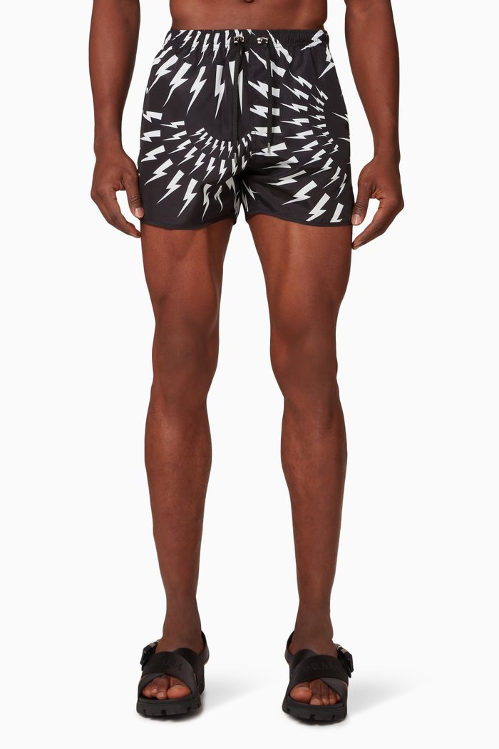 

Crazy Bolts Swim Shorts, Black