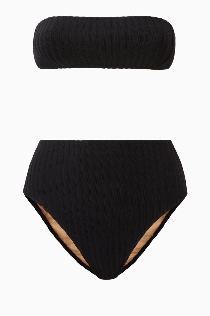 

Daria Bikini Top & Bottoms Set, Black