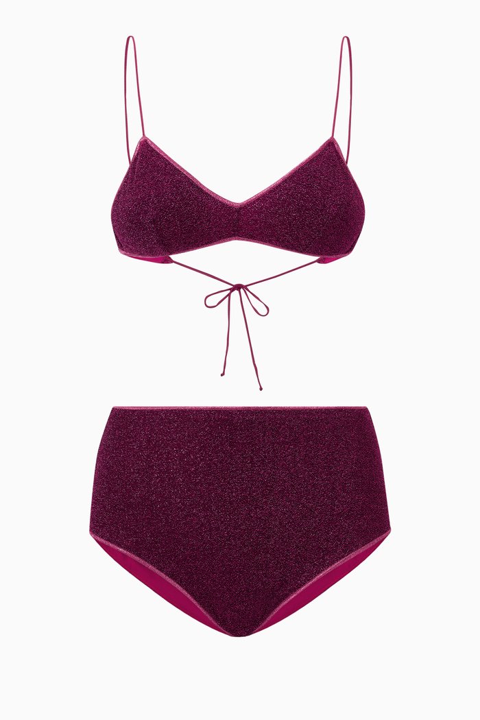 

Lumiere High Waisted Bikini Set, Pink