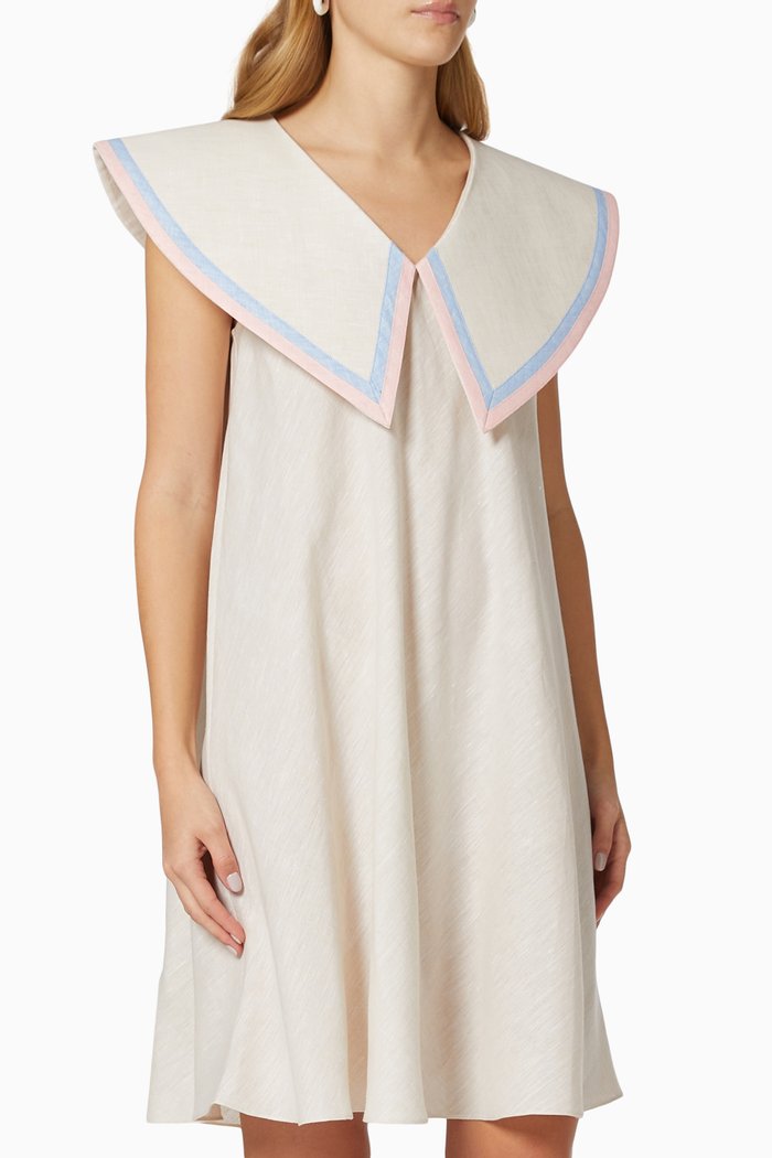

Yani Mini Dress in Linen, Neutral