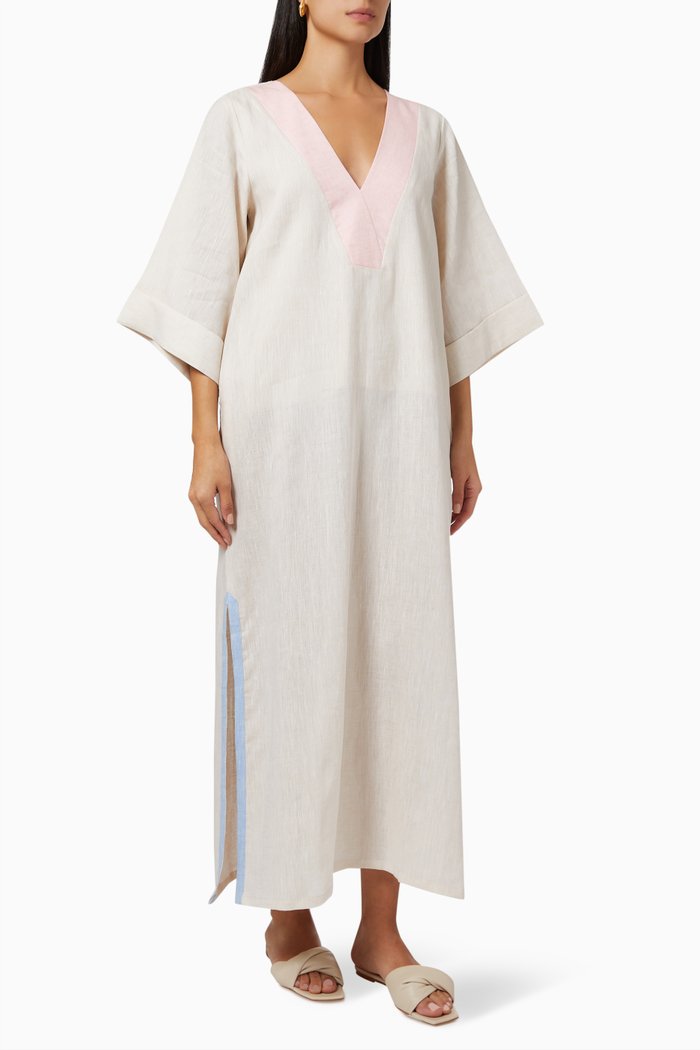 

Bria Dress in Linen, Neutral