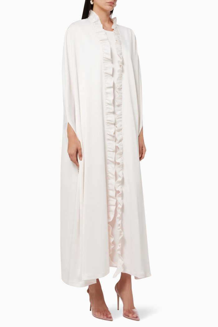 

Ruffle Abaya & Inner Dress, Pink