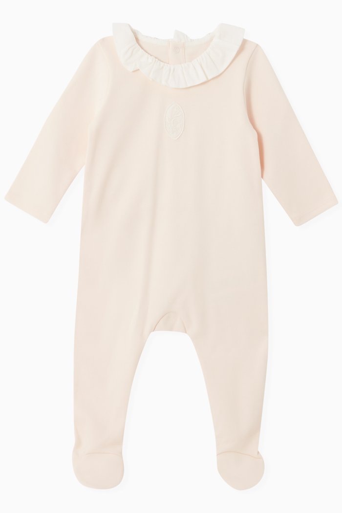 

FrilL Collar Pyjamas in Cotton, Pink