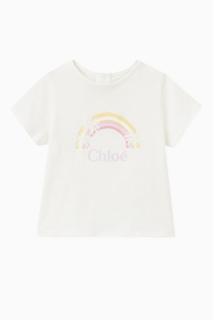 

Rainbow Logo T-shirt in Cotton Jersey, Neutral