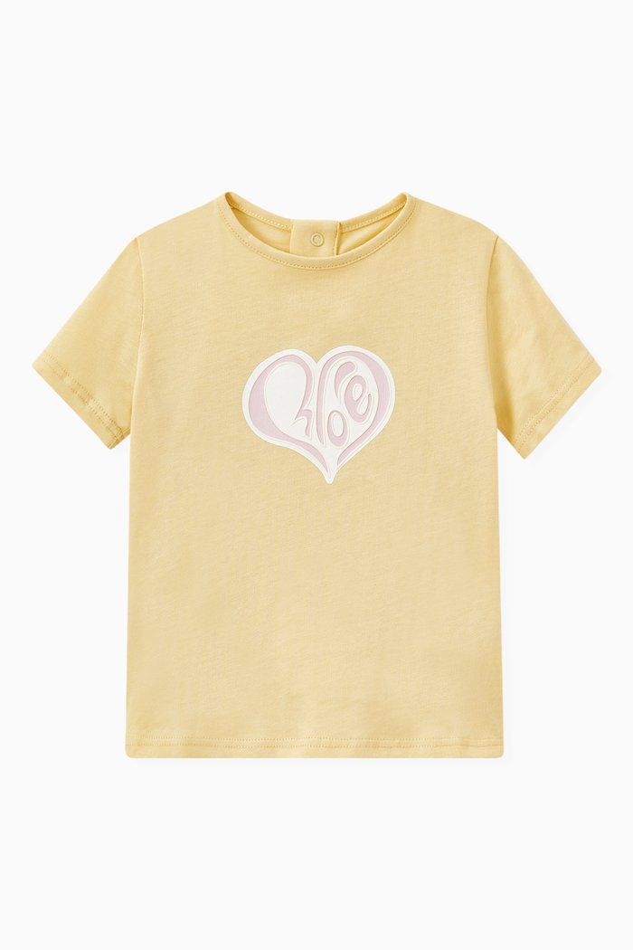 

Rainbow Logo T-shirt in Cotton Jersey, Yellow