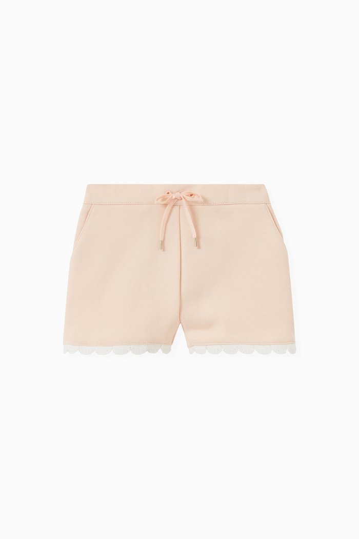 Logo Shorts in Knit, Pink