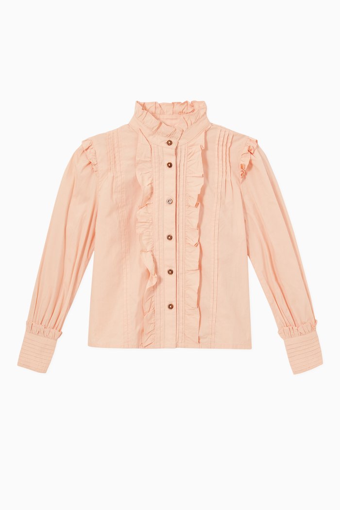 

Ruffle Top in Organic Cotton, Pink