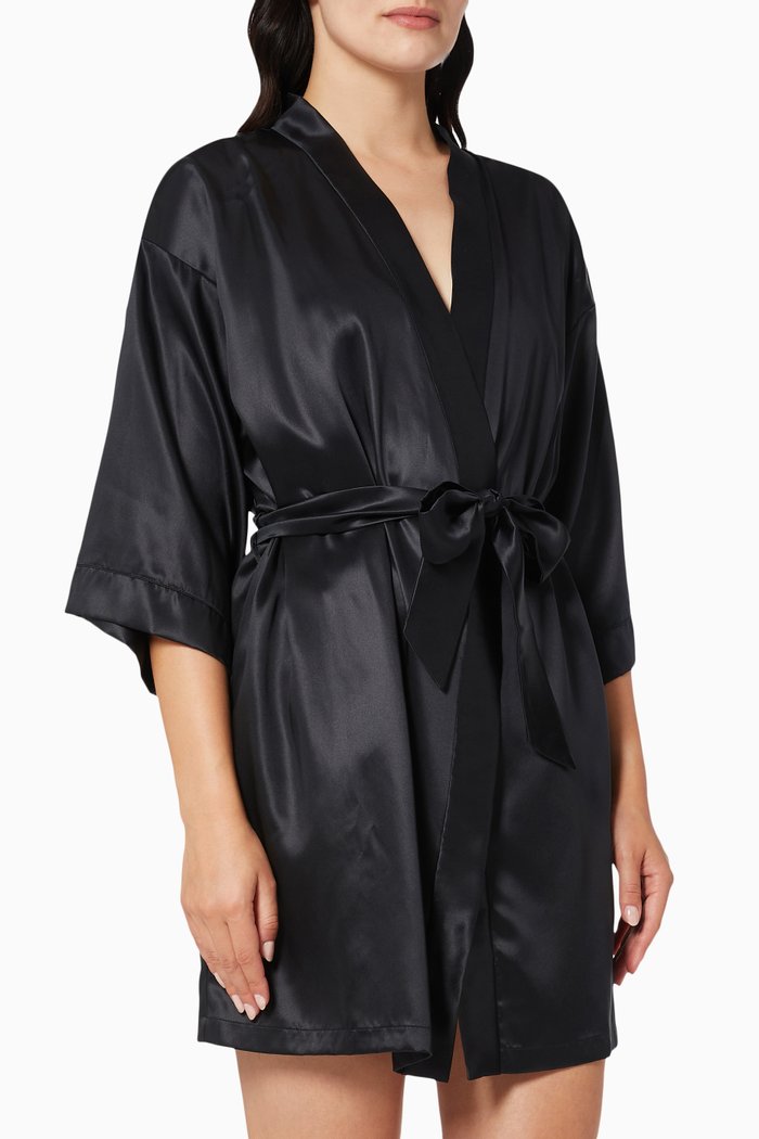 

Robe in Mulberry Silk, Black
