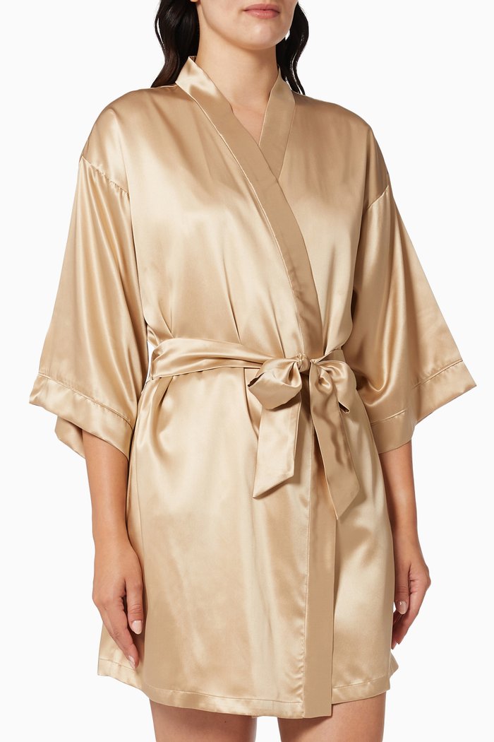 Robe in Mulberry Silk, Neutral