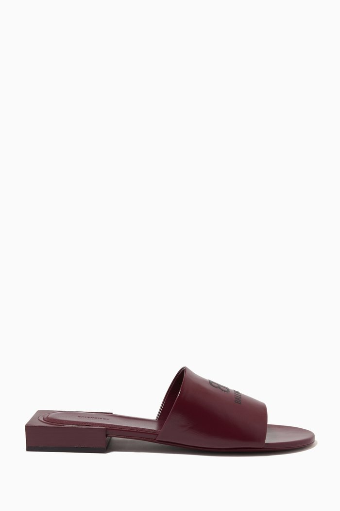 

BB Box Sandals in Nappa Sheepskin, Burgundy