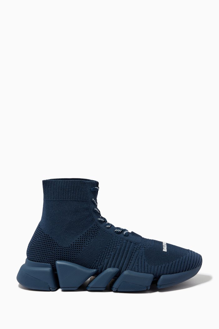

Speed 2.0 Lace-up Sneakers in Jacquard Knit, Blue