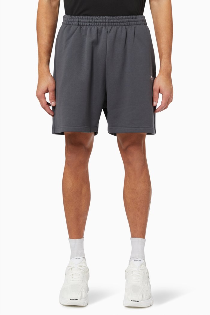 

Political Campaign Sweat Shorts in Cotton Curly Fleece, Grey