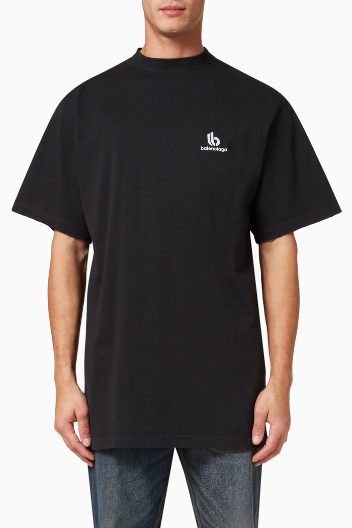 

BB Boxy T-shirt in Cotton Jersey, Black