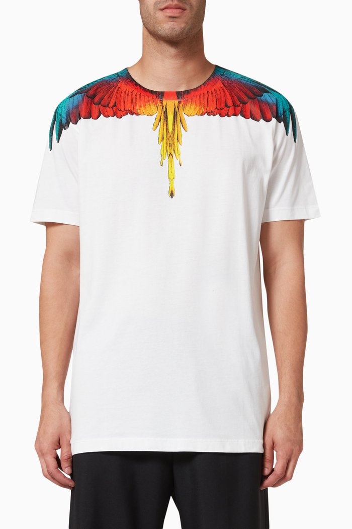 

Icon Wings Print T-Shirt in Cotton, White