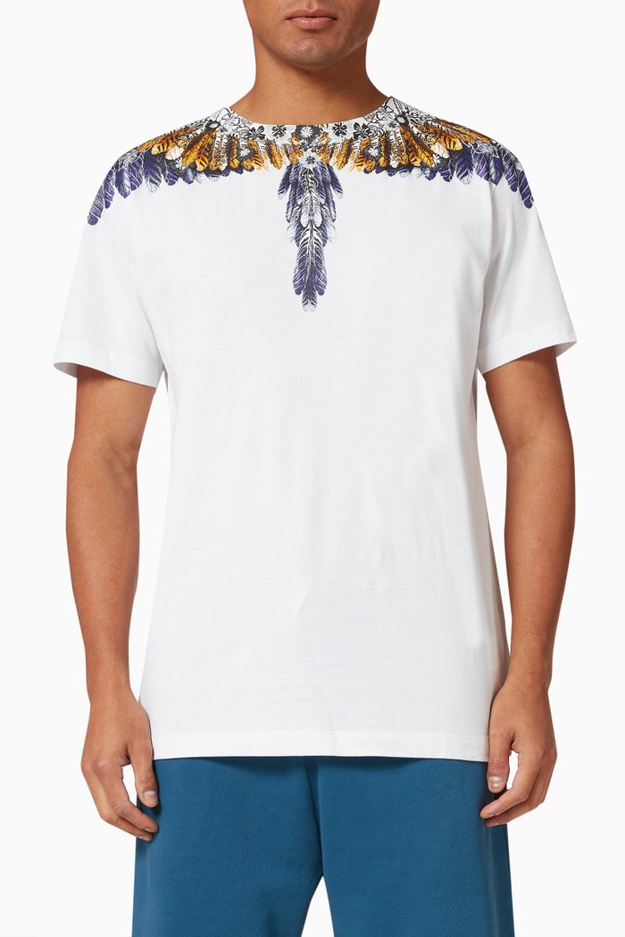 

Hawaiian Wings T-shirt in Cotton Jersey, White