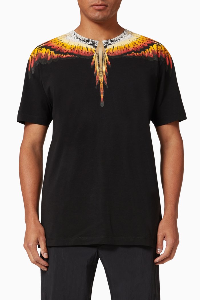 

Solfolk Wings T-shirt in Cotton Jersey, Black