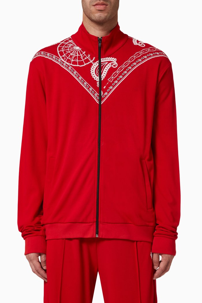 

Bandana Slim Track Jacket, Red