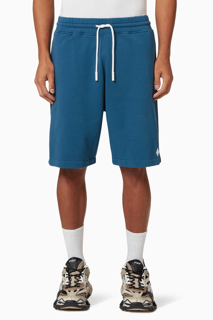 

Cross Sweatshorts in Cotton Terry, Blue