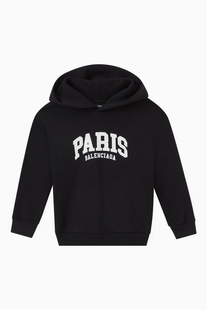 

Cities Paris Hoodie in Fleece, Grey