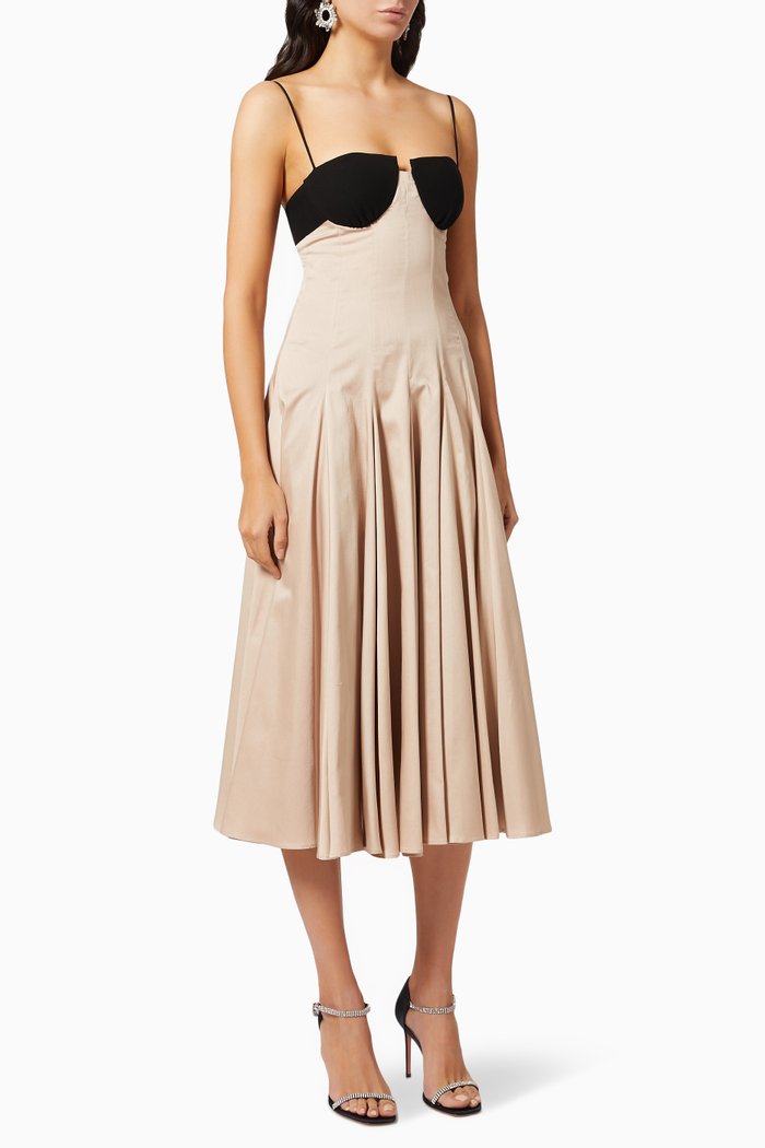 

The Waltz Dress in Cotton and Polyester, Neutral