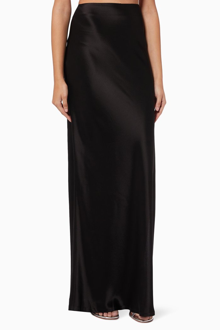 

Bias Maxi Skirt, Black