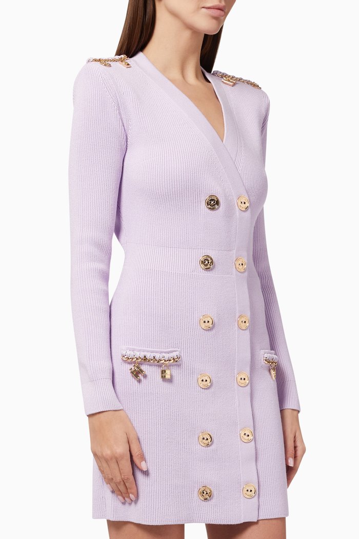 

Coat Dress in Viscose Knit, Purple
