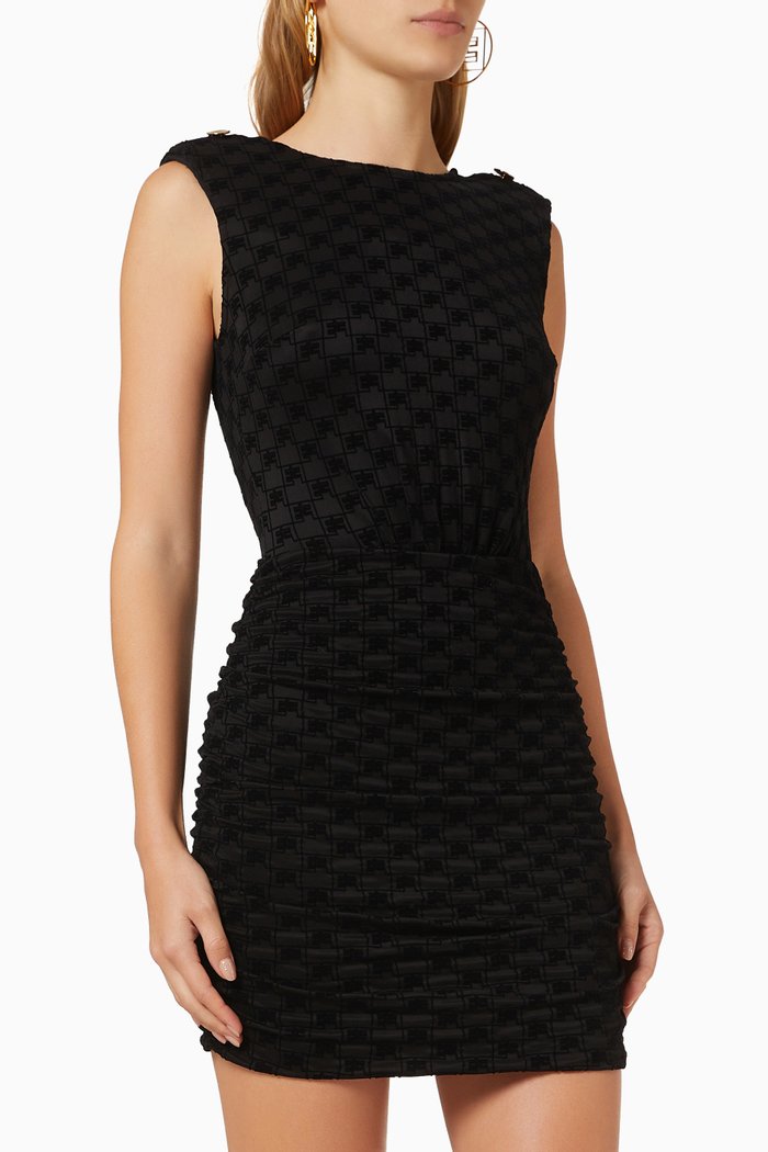 Knitted Mini Dress, Black